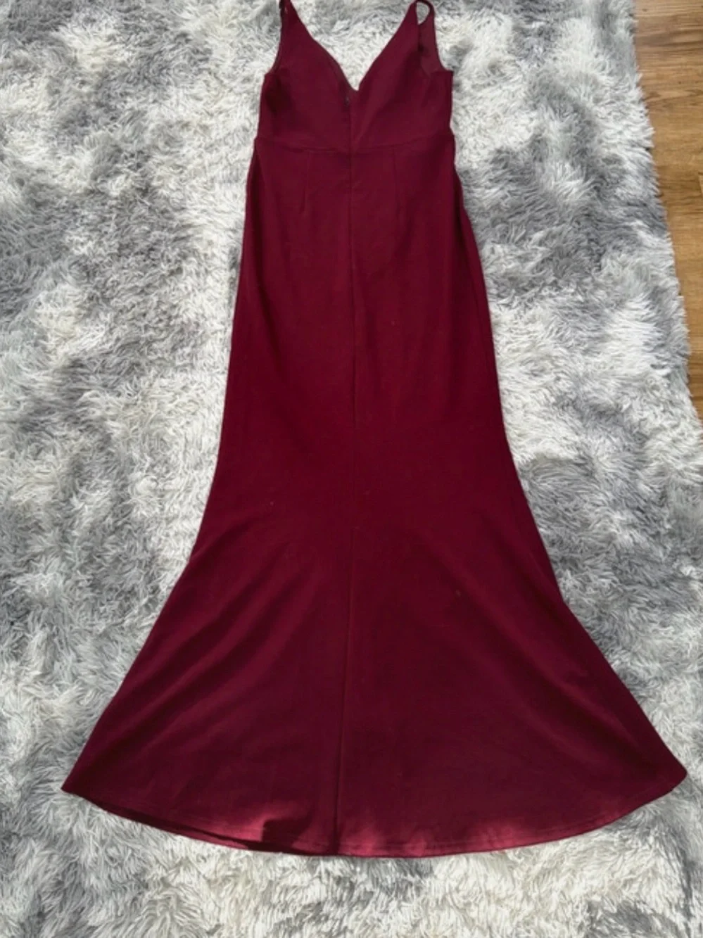 V-Neck Sleeveless Maxi Dress in Deep Wine